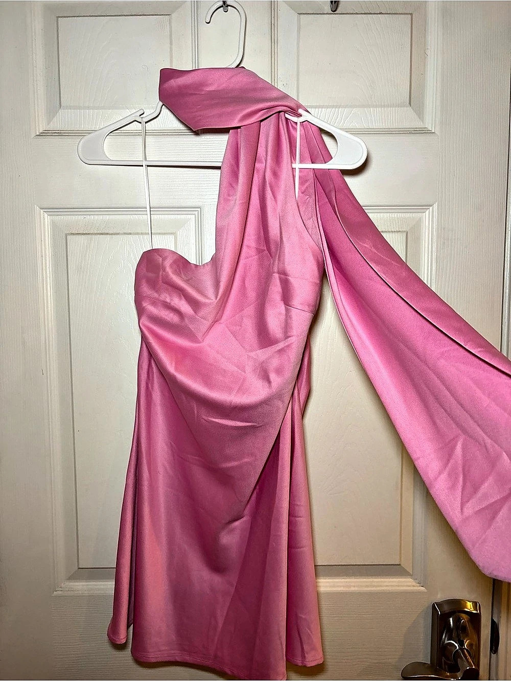 Hello Molly Luxe Arrival Satin Mini Dress Pink US 6
